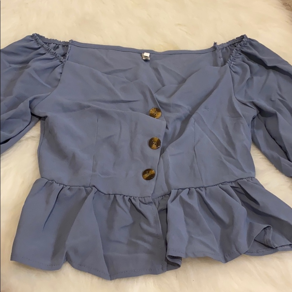 cute baby blue bottom up top